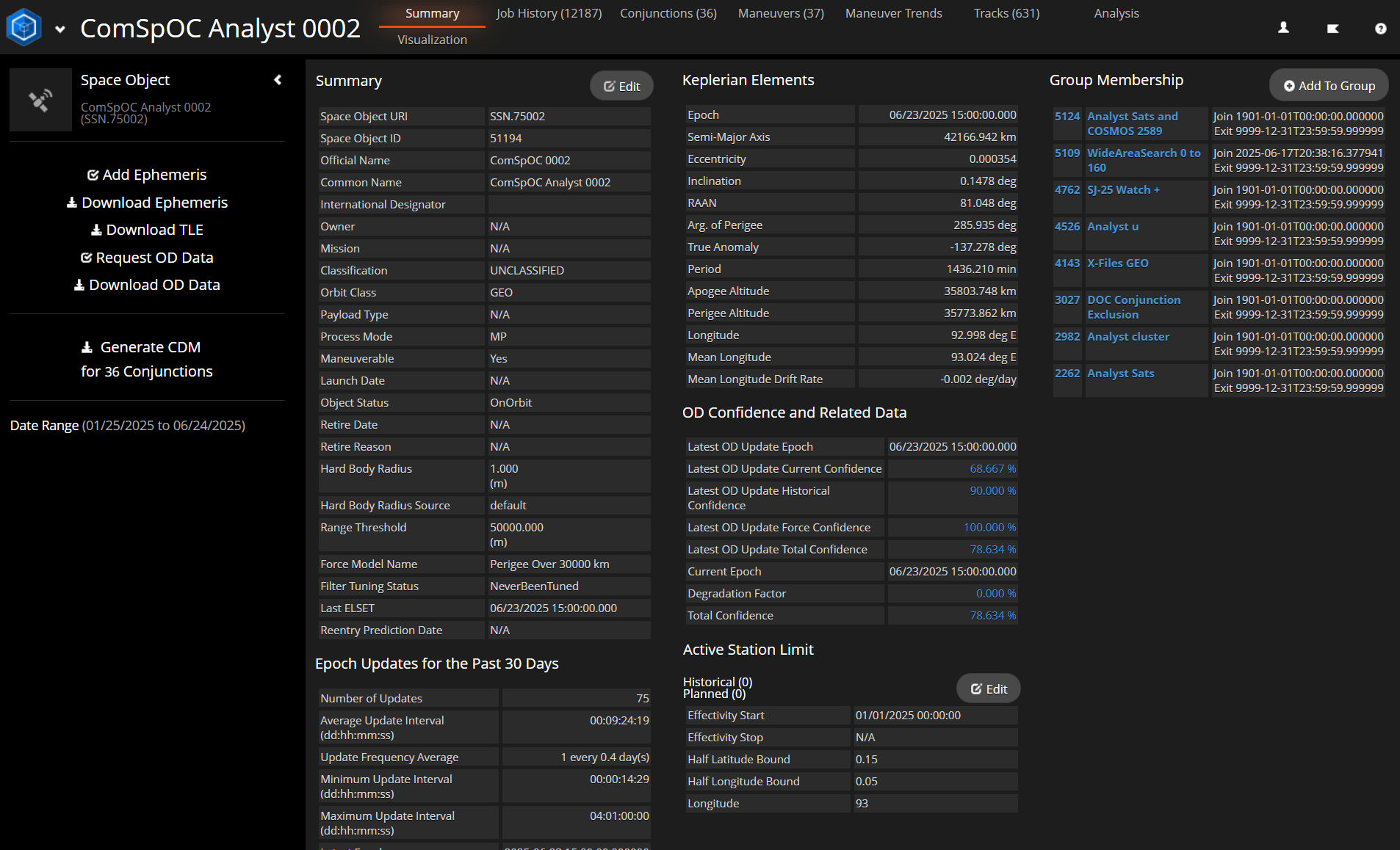 SSASuite process data into orbits screen
