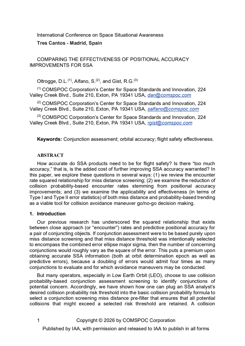 Comparing the effectiveness of positional accuracy improvements - Paper