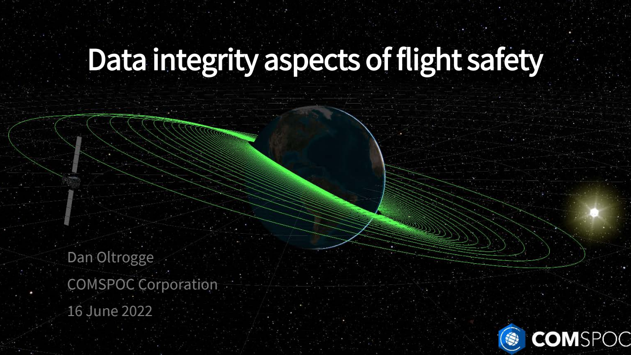 Data Integrity Aspects of Flight Safety - Presentation