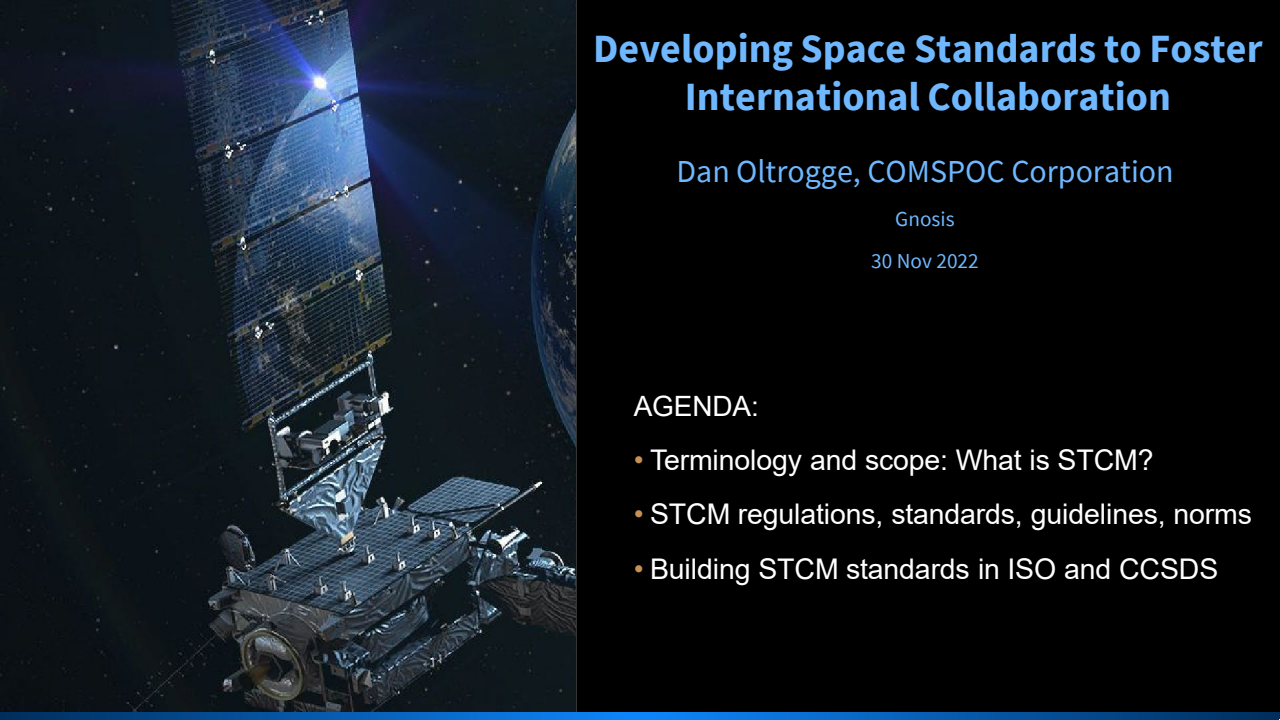 Developing Space Standards to Foster International Collaboration - Presentation