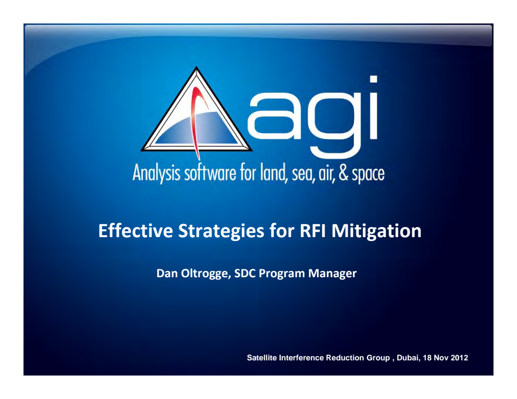 Effective Strategies for RFI Mitigation - Presentation