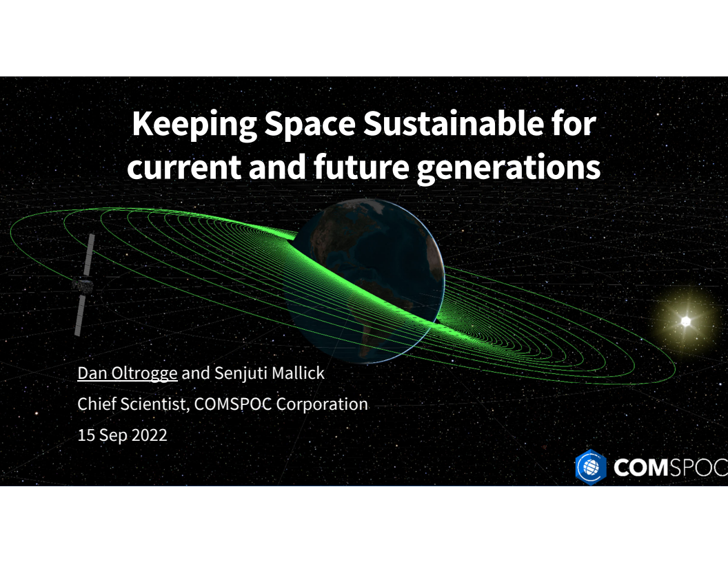 Keeping Space Sustainable for current and future generations - Presentation