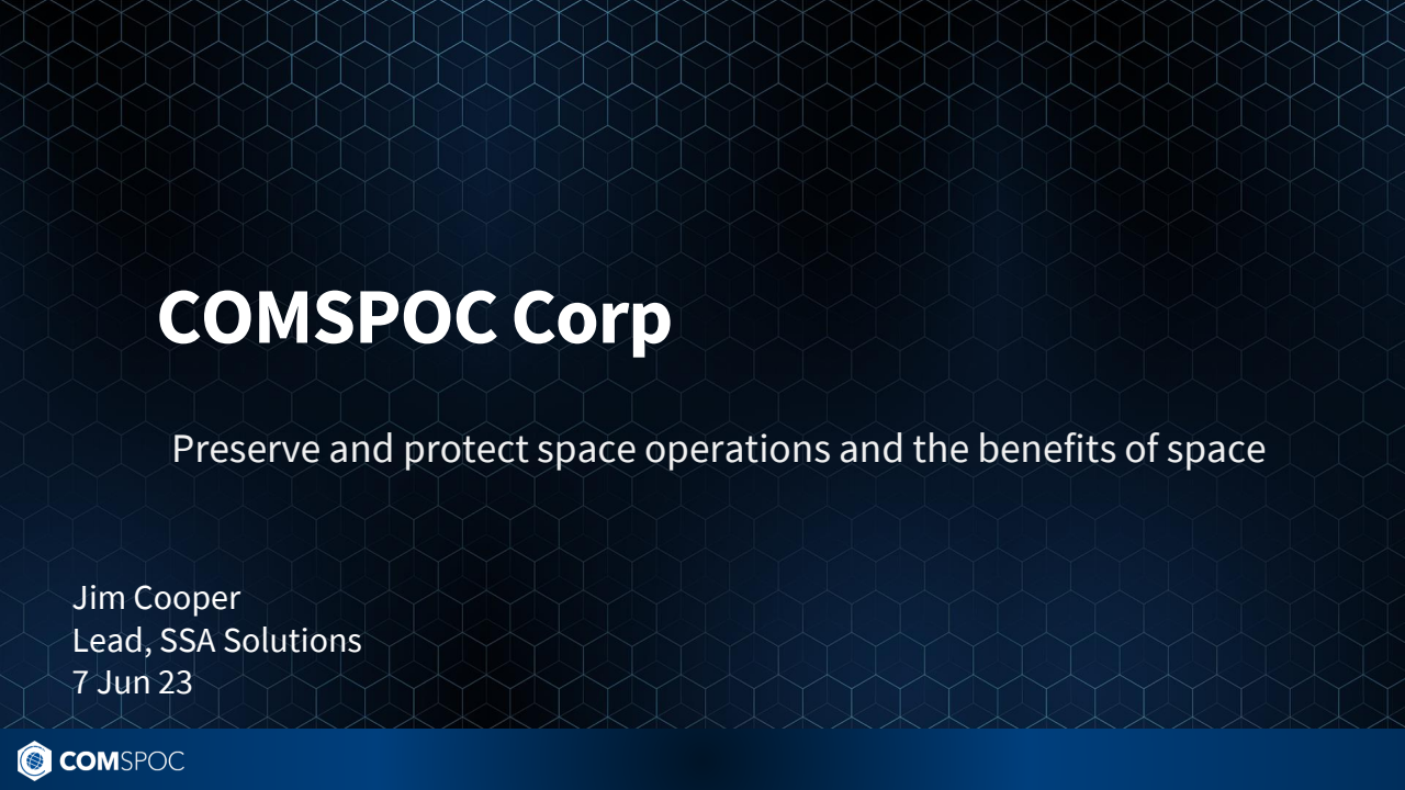 Navigating the Final Frontier: An Overview of the Space Operational Environment and the Challenges Ahead - Presentation