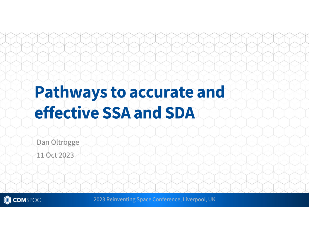 Pathways to accurate and effective SSA and SDA - Presentation