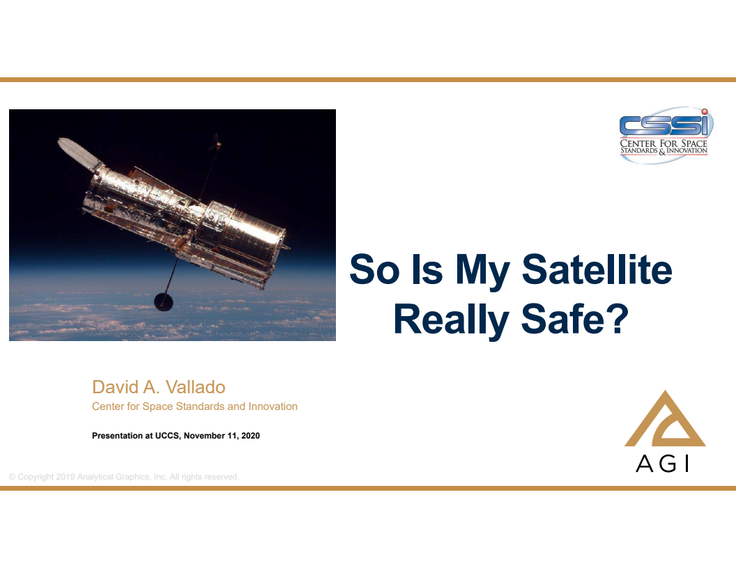 So is My Satellite Really Safe? - Presentation