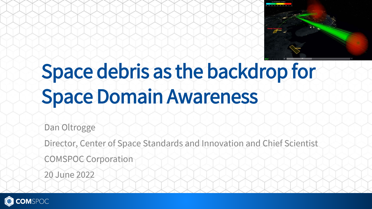 Space debris as a backdrop for Space Domain Awareness - Presentation