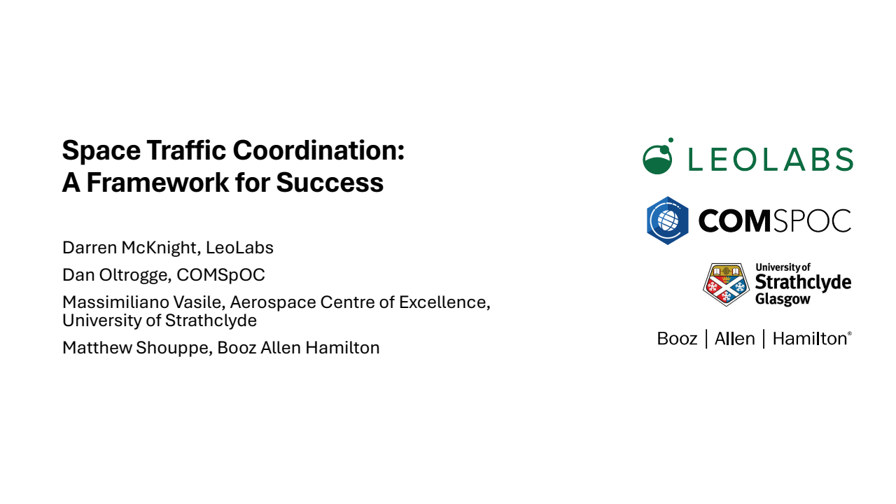 Space Traffic Coordination Framework for Success - Presentation