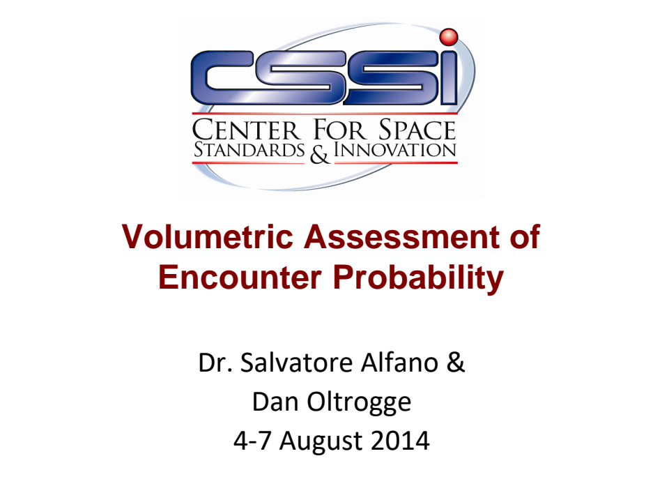 Volumetric Assessment of Encounter Probability - Presentation